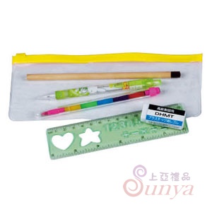 EK08拉鍊袋+鉛筆+自動鉛筆+彩虹筆+尺+橡皮擦