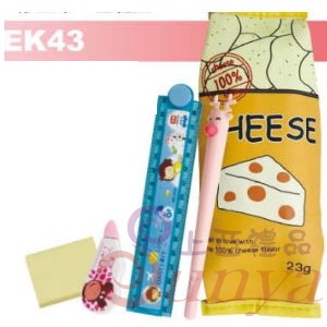 EK43 趣味筆袋小鹿筆30cm折尺修正帶自黏貼