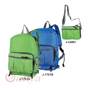 J-1751 側背/後背兩用收納雙肩背包