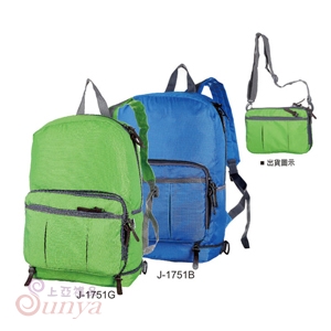 J-1751 側背/後背兩用收納雙肩背包