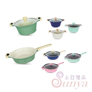 AK-2002 厚釜湯鍋+閃耀不沾深煎鍋鍋具組