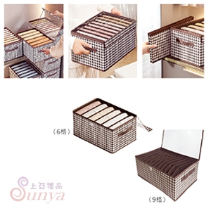 AK-08136-6 加蓋式分隔收納盒(6格)