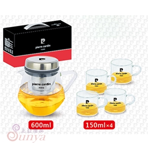 PCJR-301-4 旋轉泡茶壺杯套組(1壺4杯)