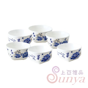 CI-666E青花天燈碗(6入)手工盒