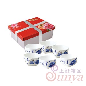 CI-066D青花天燈碗(6入)精裝盒