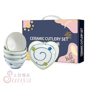 CI-114LV陶瓷套裝禮盒組(幸運草)