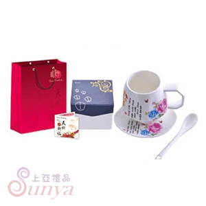 CI-22G富貴花開天燈咖啡杯盤組(1入)