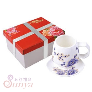 CI-11F青花天燈咖啡杯盤組(2入)