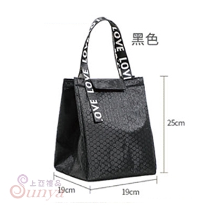 1033A 足球紋保溫保冷袋(黑色)