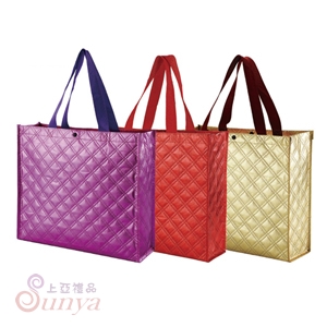 1030F 時尚菱格提袋(幻影紫/時尚金