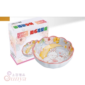 CI-110DF 6吋鑽石花型碗(花月兔)