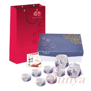 CI-116F富貴花開天燈茶具組(手工盒)