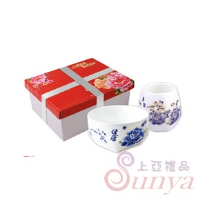 CI-11HE青花天燈水杯天燈碗(精裝盒)