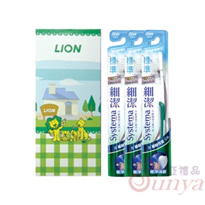獅王細潔(細絲特磨)牙刷 3入盒裝