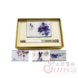 波利名片盒+晶鑽觸控筆