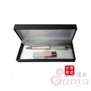 晶鑽原子筆(粉紅)8G金鑽USB