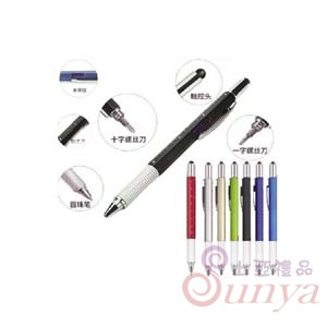 8X-6B六角多功能工具觸控原子筆