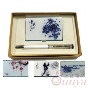 波利名片盒晶鑽觸控筆