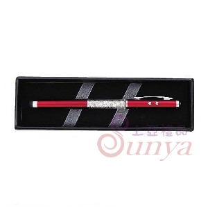 J067水鑽四用筆(紅))緞帶盒