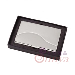 E088曲線不鏽鋼名片夾(簡易盒)