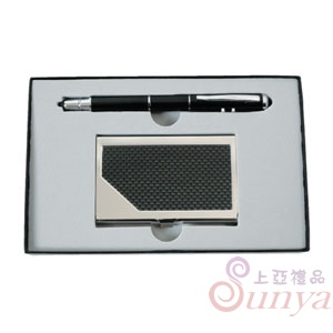 SS165魔術四用筆+碳纖名片夾