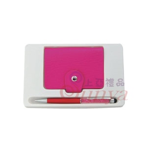 E104-9觸控酒紅+豪華24位卡包(桃)