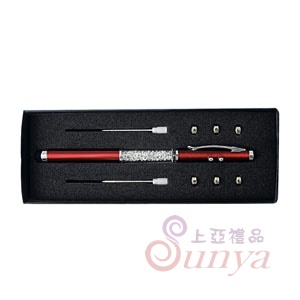 DA009水鑽四用筆(紅)
