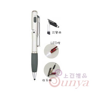 22V-1247摺疊手機座觸控燈筆
