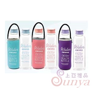 馬卡龍塗鴉玻璃杯600ML