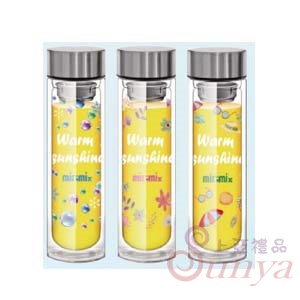 雙層玻璃杯450ml附套