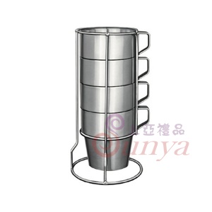 雙層隔熱攜掛式旅享杯300ML(4入組)
