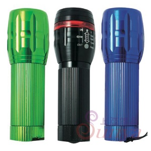 彩色魚眼伸縮手電筒(塑膠)