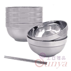 TH-387 304不鏽鋼碗筷6入組
