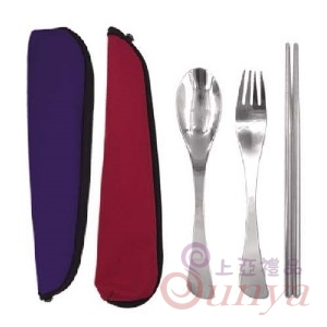 TH-399B 304三角布套魚尾餐具組(3入)