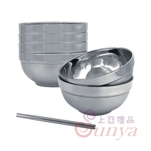 TH-387 304不鏽鋼碗筷6入組