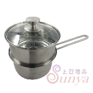 W1802-1享食單柄雙層蒸鍋(不鏽鋼手