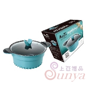 W0022玫瑰二代深型不沾雙耳湯鍋