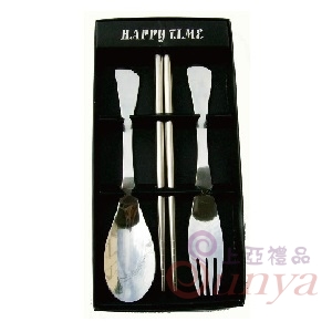 A071魚尾匙+筷+叉禮盒