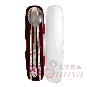 A055玫瑰花二件餐具組