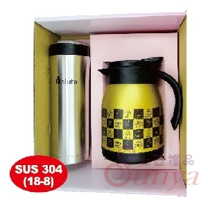 C5505炫彩咖啡壺600ml+Maluta學士杯500ml