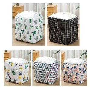 BOX-014B摺疊束口收納籃(花色款 