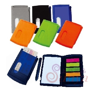 O214名片盒便條本+筆+便利貼