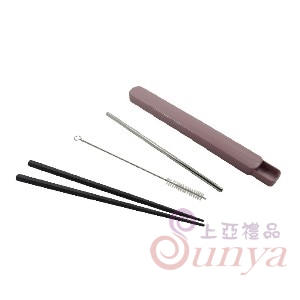 A042-6 304細管+刷具+合金筷+抽盒(台製)