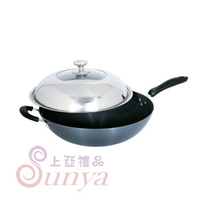 W1038鈦金中華深型炒鍋單柄炒鍋38cm