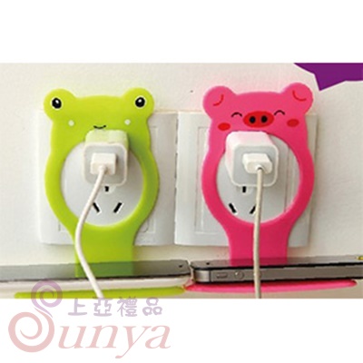 E078卡通插座手機架