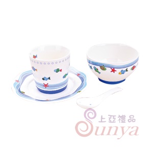 P039-3陶瓷餐具4件組(海洋)