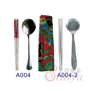 A004-2百花袋+19CM筷+仙鶴圓