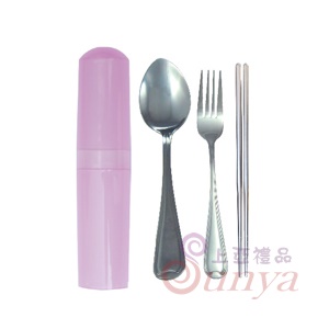 A003-1圓筒三件厚餐具組