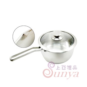 W021-4頂尖廚師不鏽鋼深形雪平鍋21CM(玻蓋)