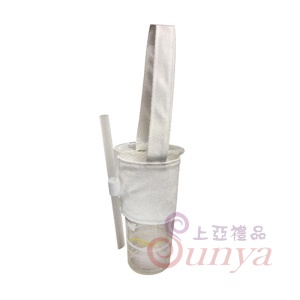 F094帆布飲料杯套(可插吸管)